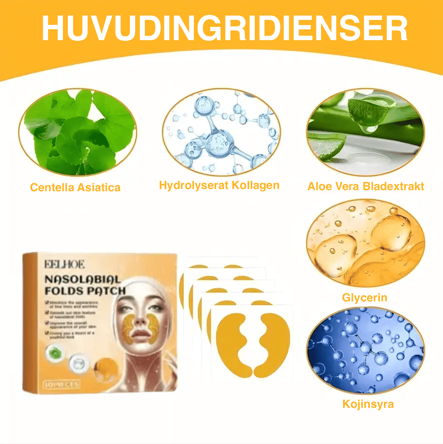 Översikt av huvudingredienser i rynkutjämnande plåster