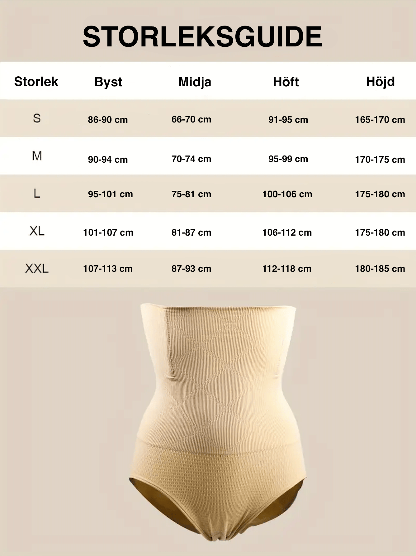 Högmidjade Formtrosor – Shapewear med Magekontroll och Rumplyft