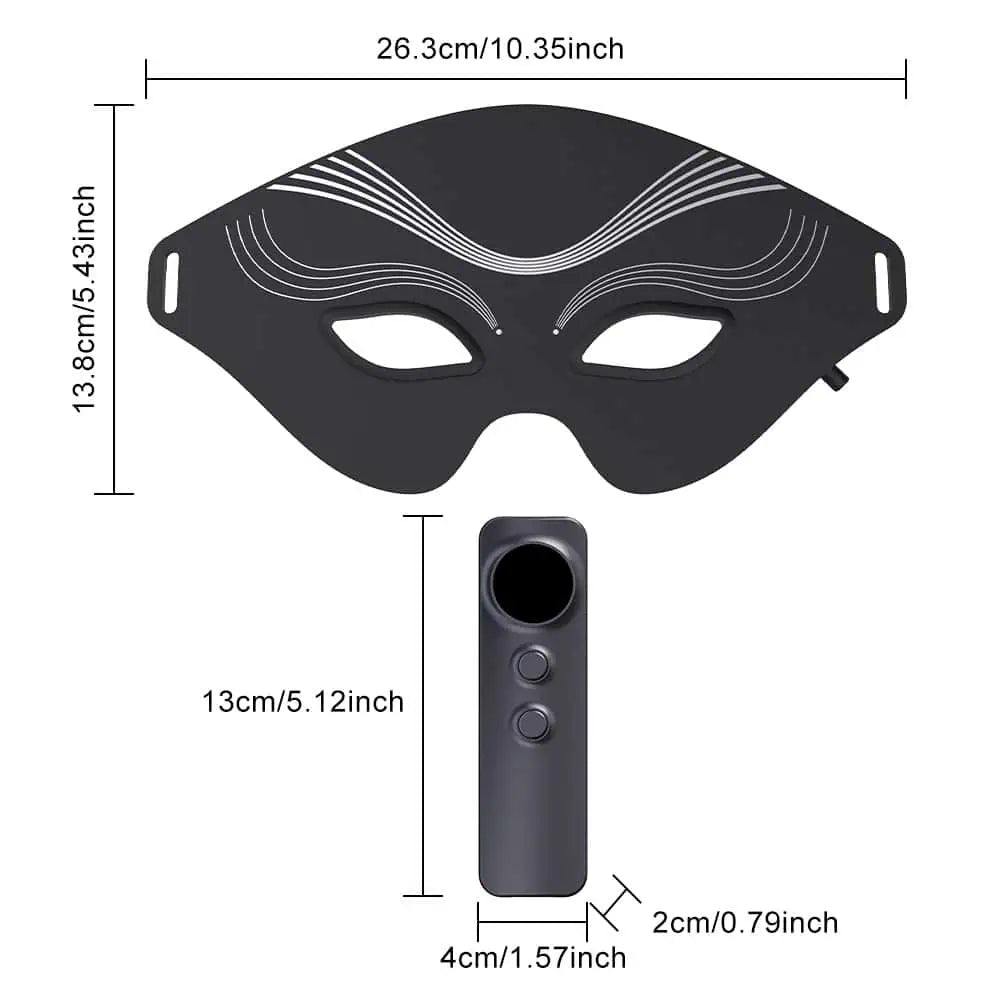 Rödljusterapi ögonmask med ergonomisk design och justerbart band