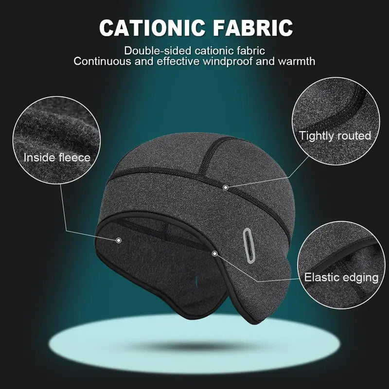 Herrfleece-mössa med öronvärmare