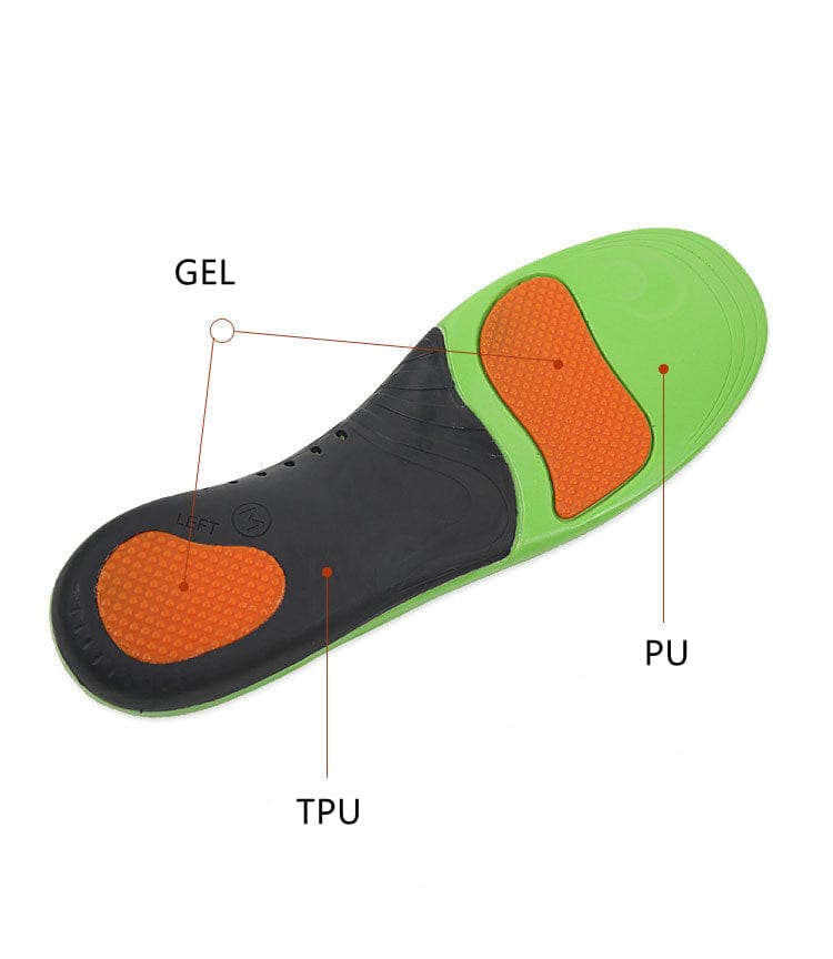 Ortopediska Inläggssulor med Stötdämpning – Gel & TPU-Design för Optimal Komfort