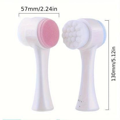 Dubbelverkande Silikon Ansiktsborste – Rengör & Massera