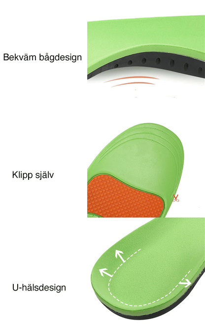 Ortopediska Inläggssulor med Stötdämpning – Gel & TPU-Design för Optimal Komfort