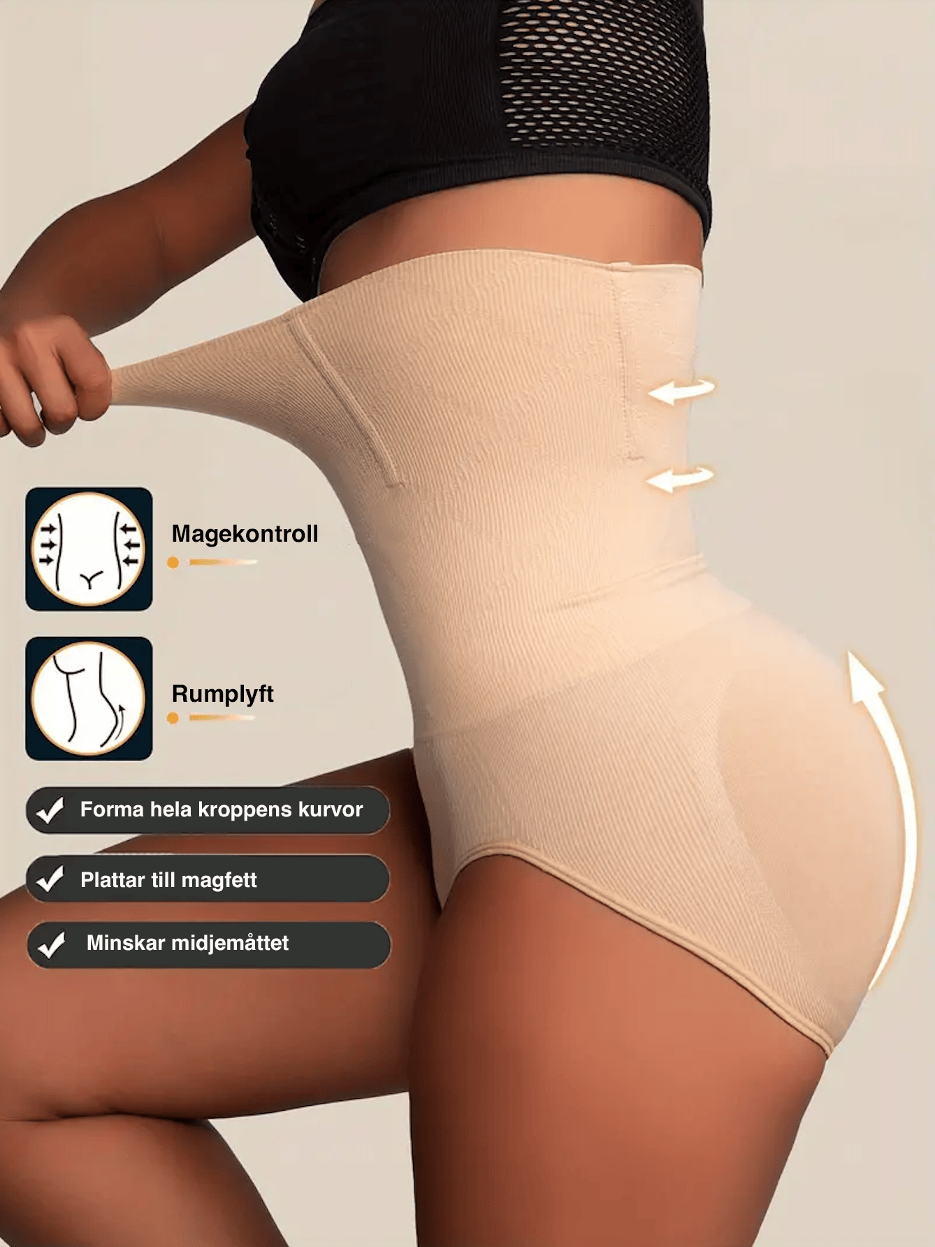 Formande trosor med naturligt rumplyft bakifrån