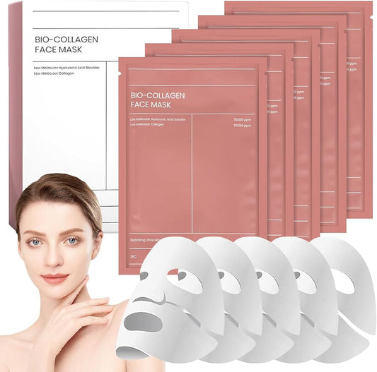 Kollagen Ansiktsmask – Återfuktande, uppstramande & anti-aging behandling (4-pack)