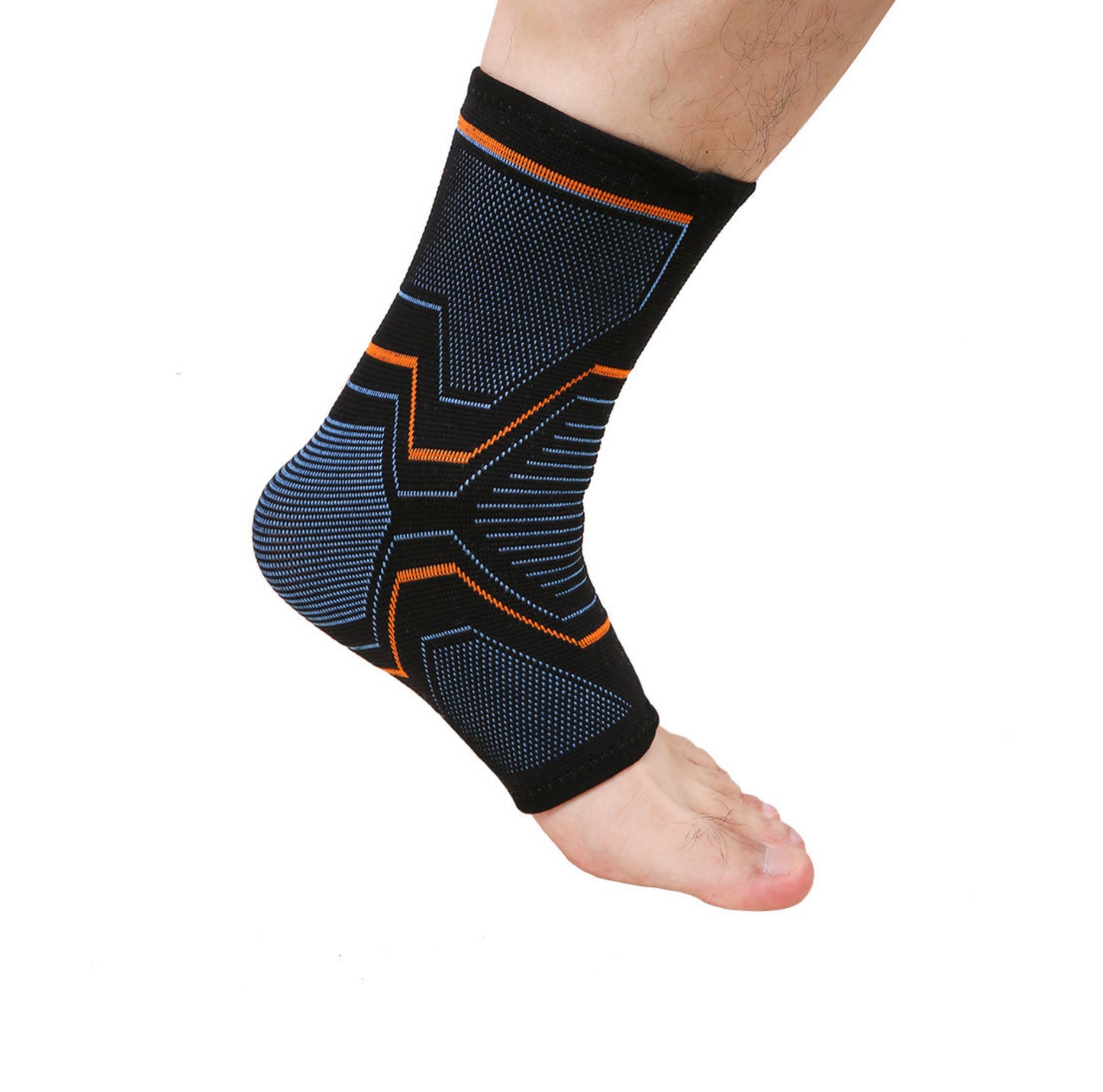 Kompressionsstrumpa för fotled med stabiliserande stöd vid fasciit och hälbesvär.