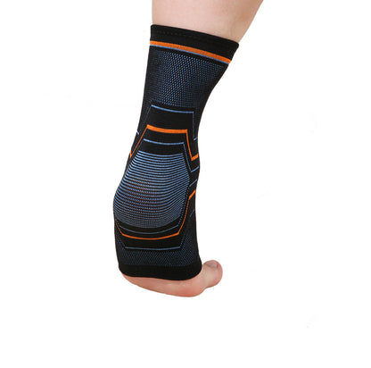 Kompressionsstrumpa för fotled med riktad kompression vid fasciit och hälsporre.