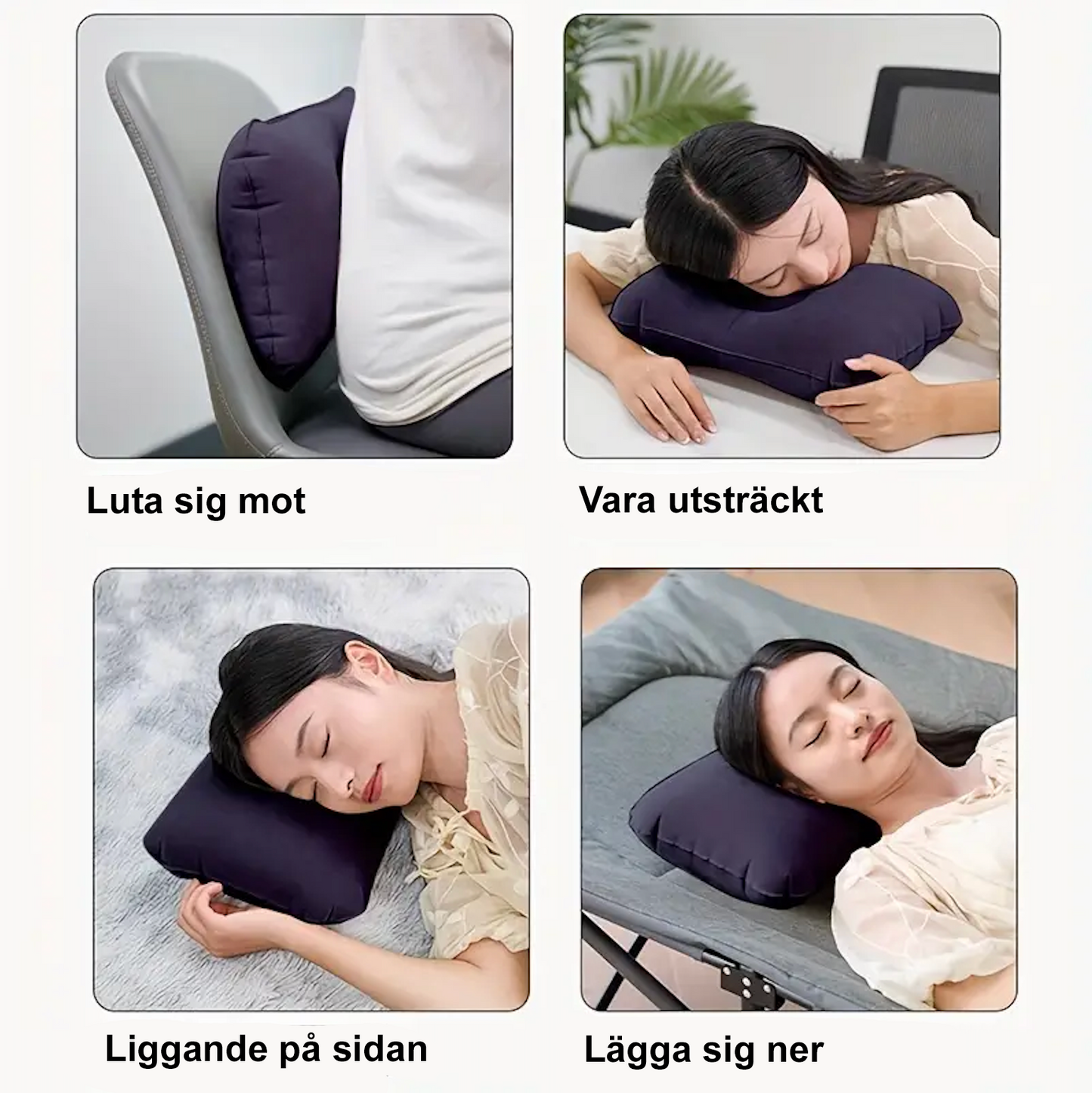 Uppblåsbar Kudde för Nack- och Ryggstöd