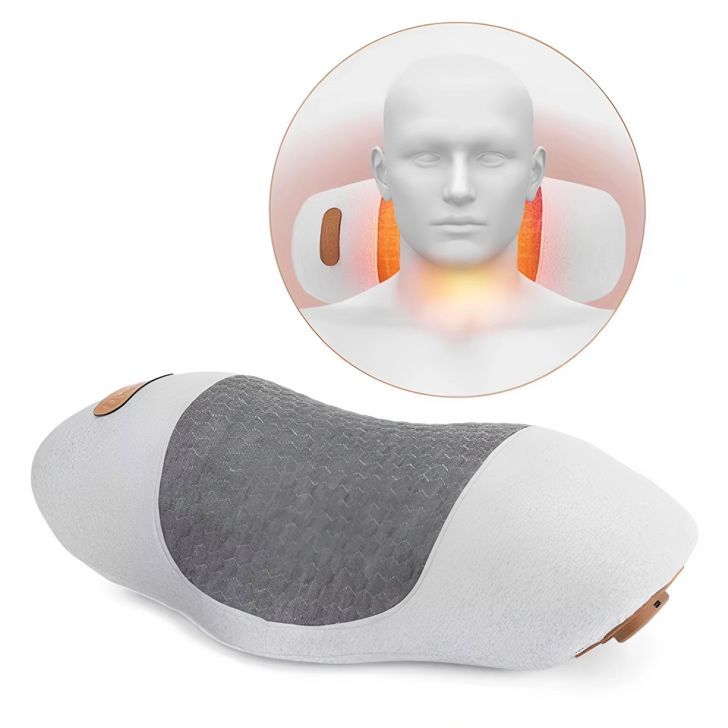 Nackmassagekudde med ergonomisk form för nackstöd