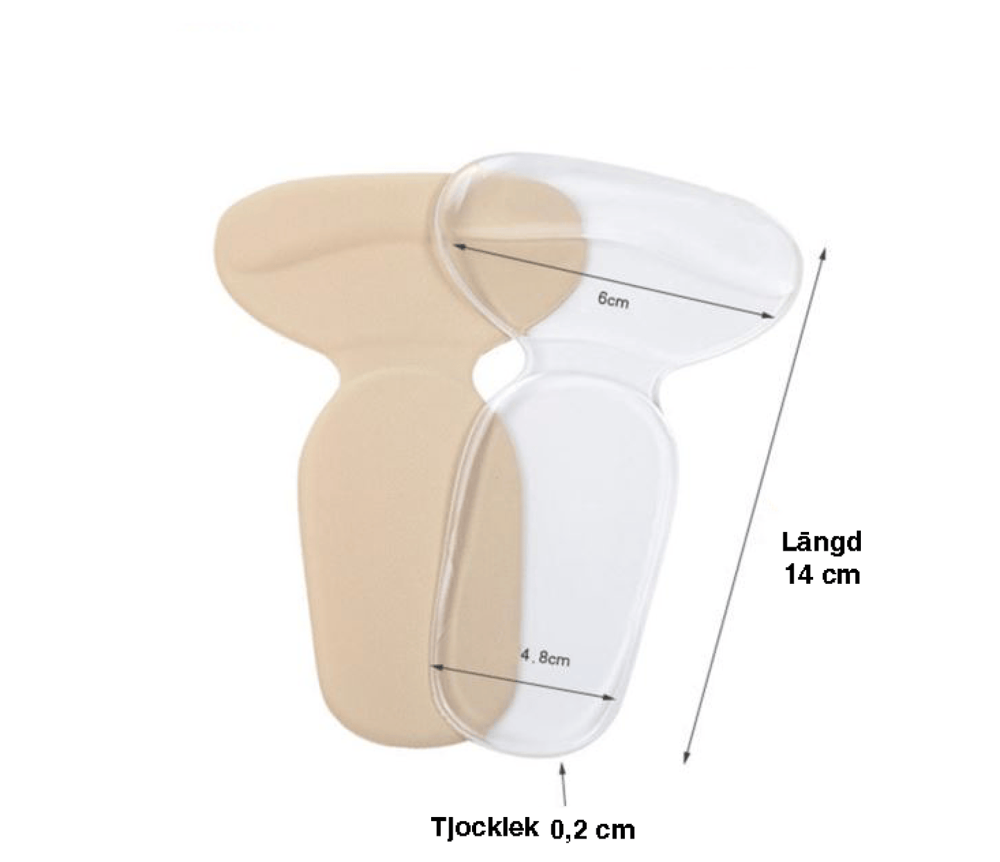 Skoskavsinlägg för häl (2 st), Hälsporre