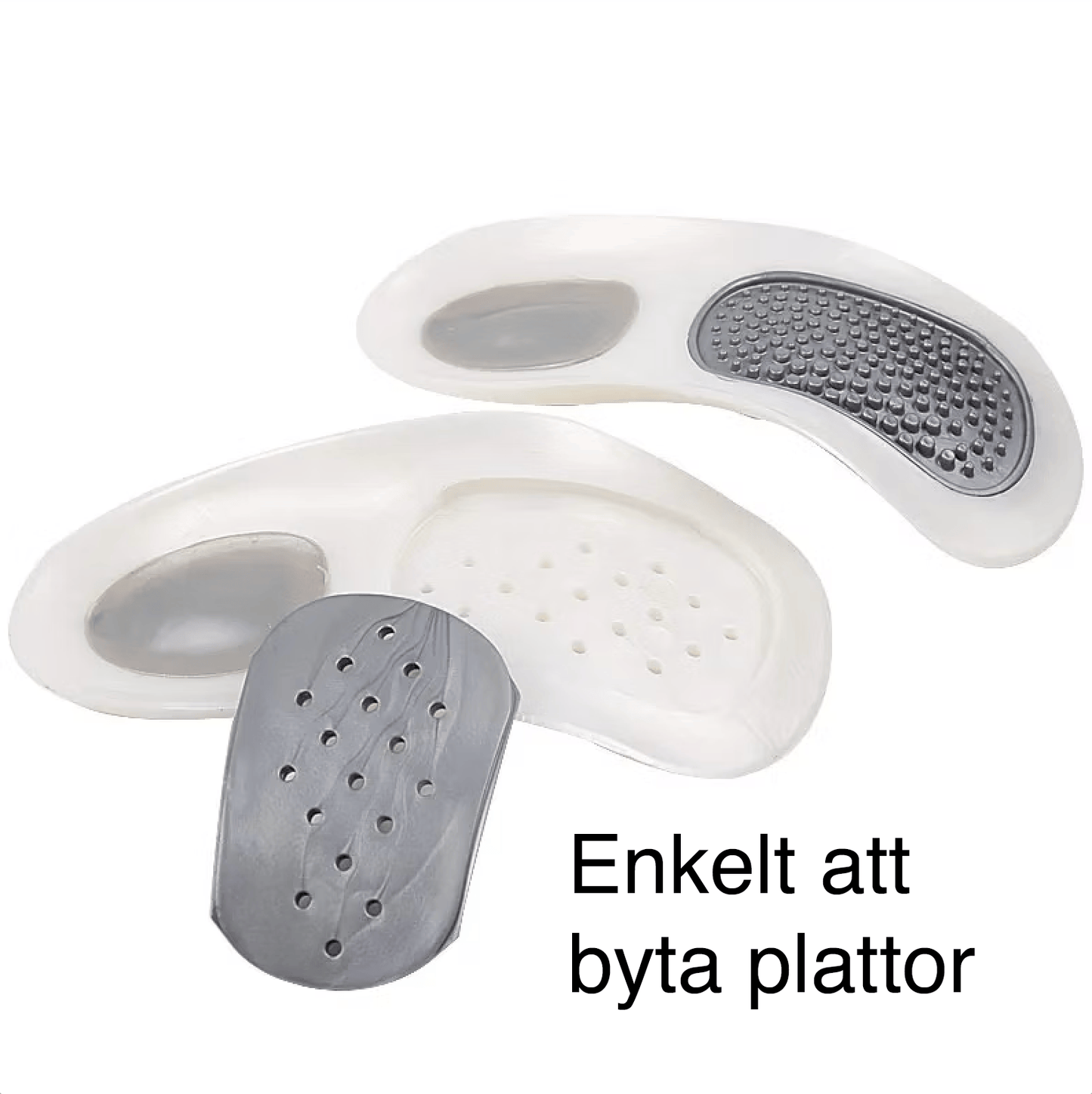 Hålfotsstöd med 4 justerbara inlägg för anpassat stöd