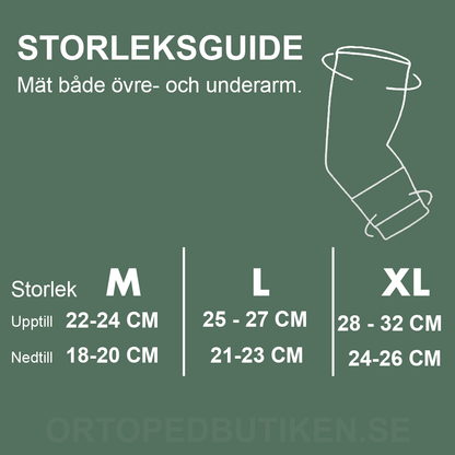 Storleksguide för armbågsstödet