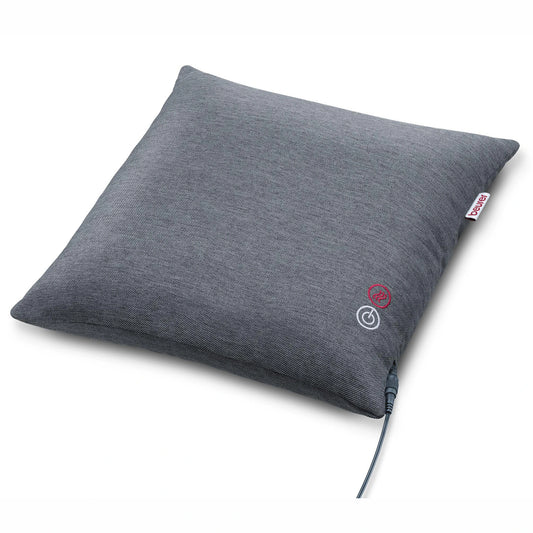 Beurer MG 135 shiatsu massagekudde i grått med knapp och kabel