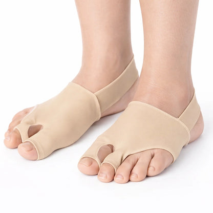 Tåseparerare mot hallux valgus med korrigerande stöd på fot