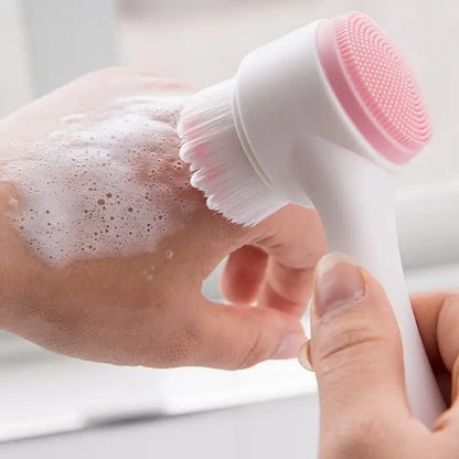 Dubbelverkande Silikon Ansiktsborste – Rengör & Massera