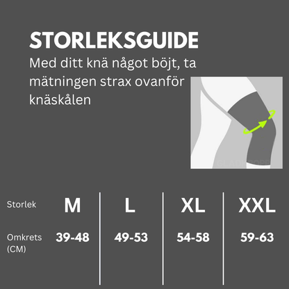Storleksguide för elastiskt knäskydd