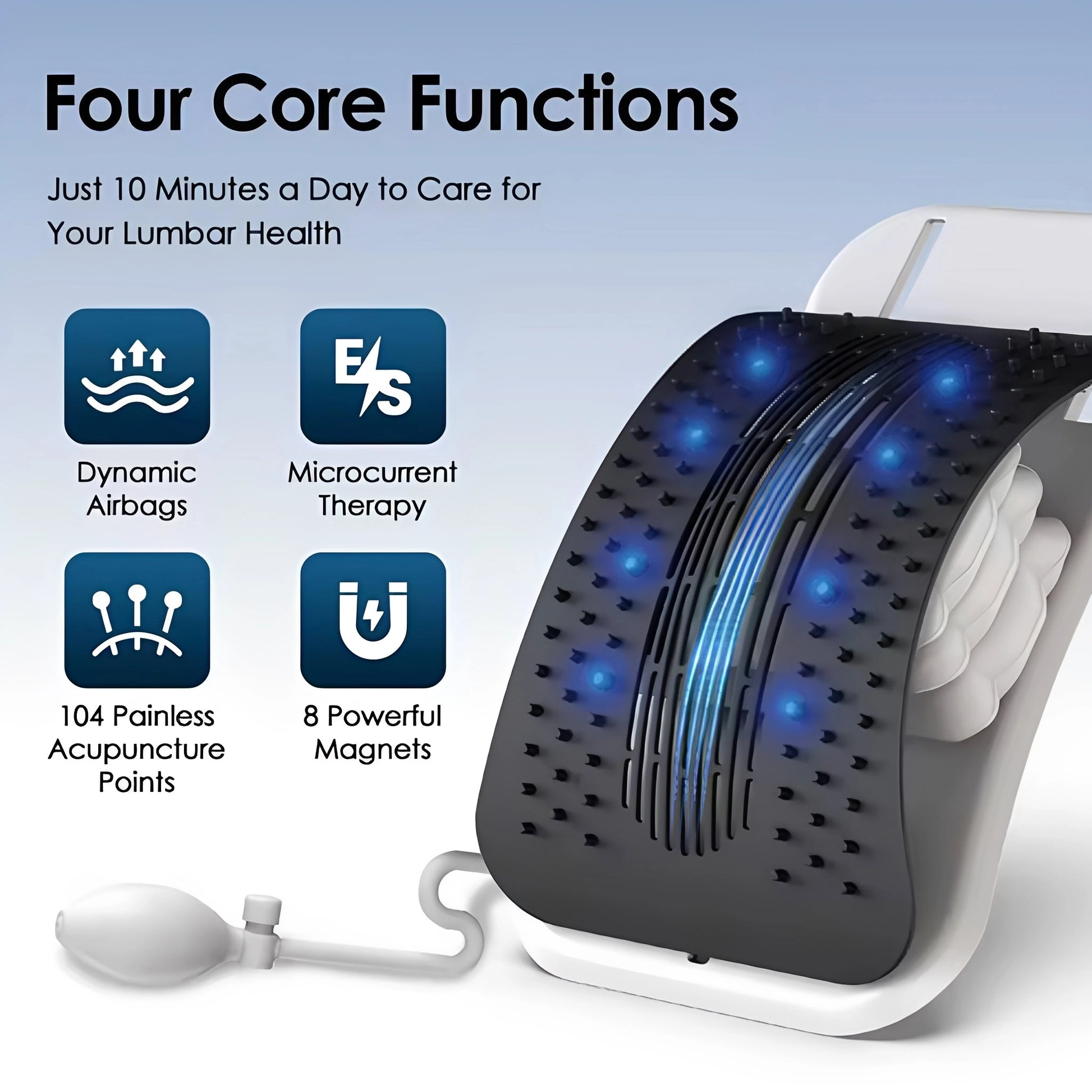 Pump för att justera stretchläge och intensitet