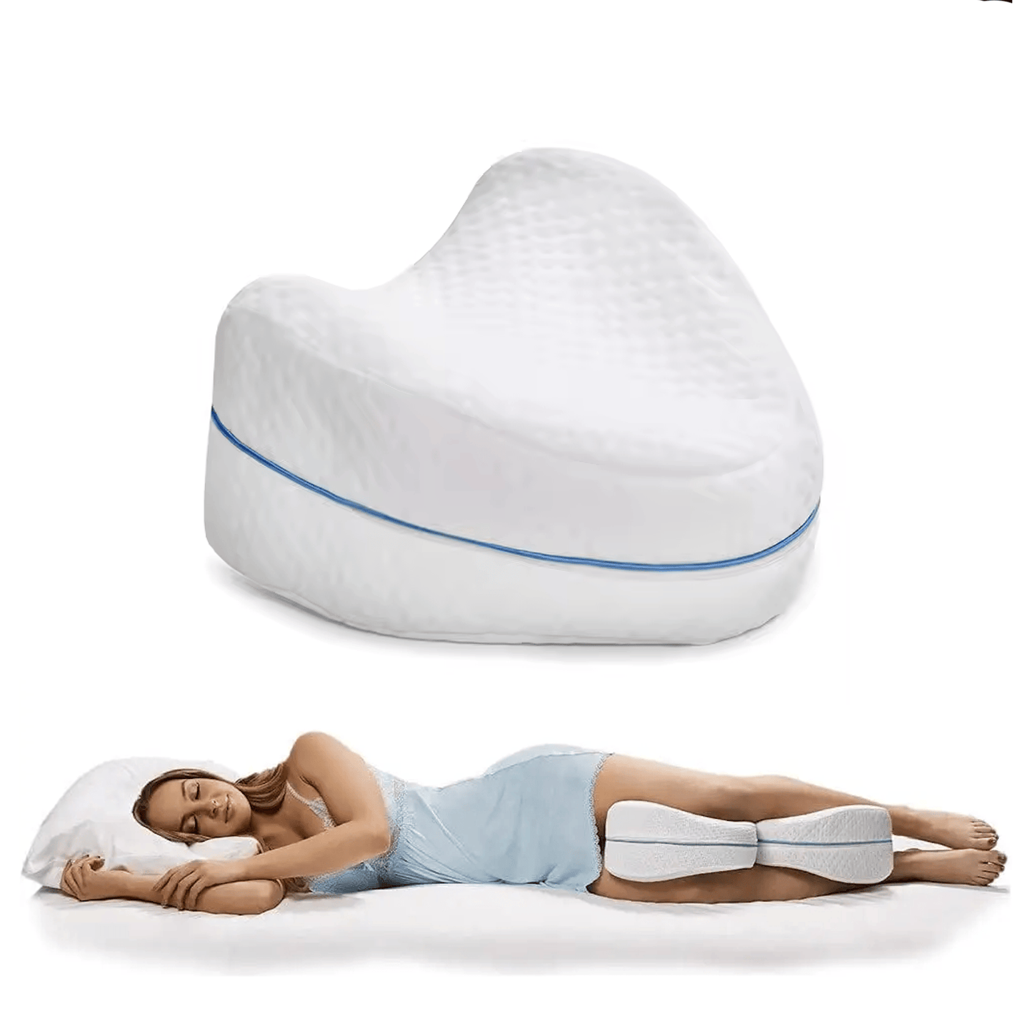 Ergonomisk benstödskudde i minnesskum för sidoliggare