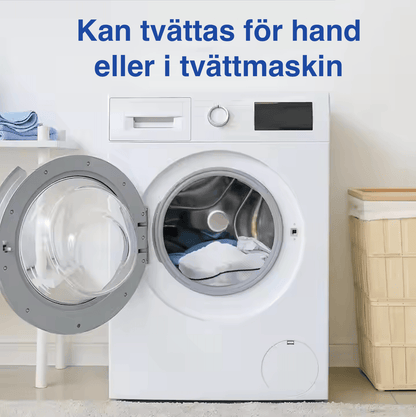 Kudden går att tvätta i tvättmaskin