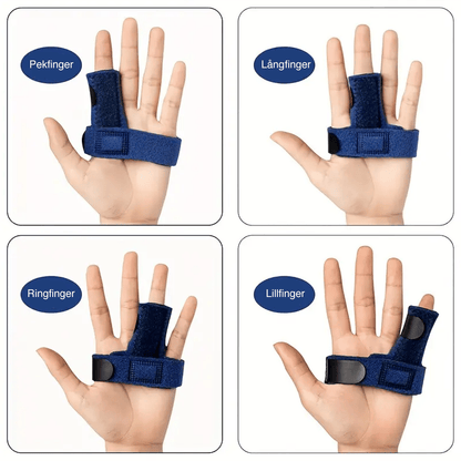 Justerbar fingerskena med aluminiumstöd – stabiliserande stöd för fingrar