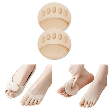 Fotdynor i silikon som placeras under framfoten för stötdämpning och ökad komfort i skor.