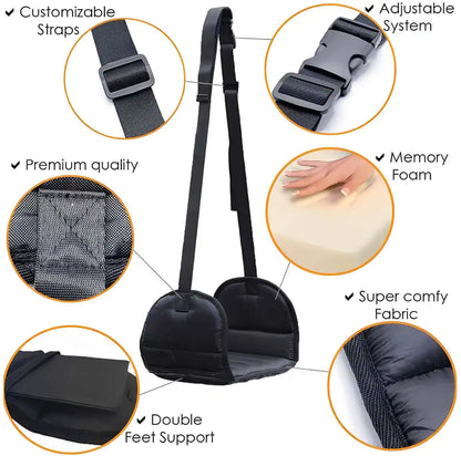 Justerbart band för anpassning till olika sitthöjder