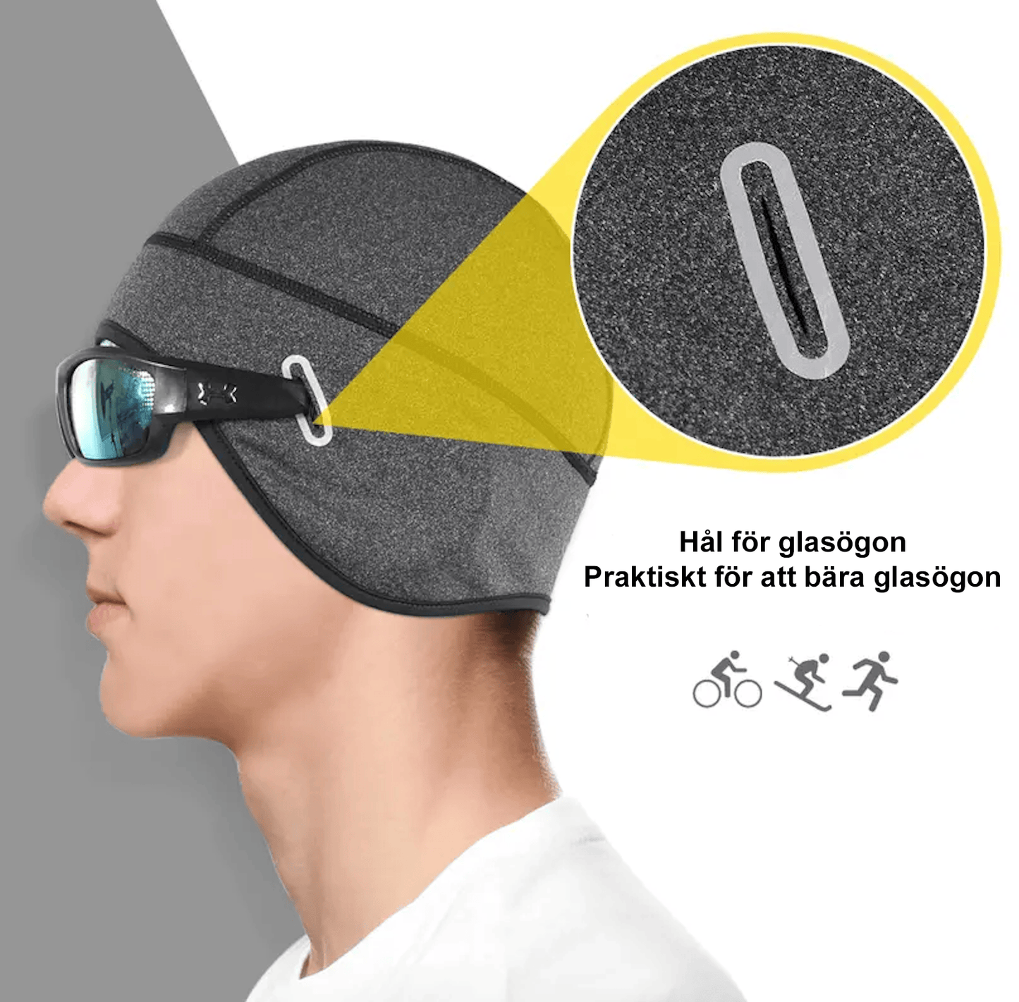 Herrfleece-mössa med öronvärmare