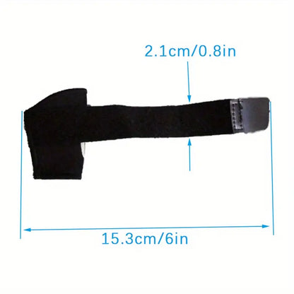 Bilden visar måtten för vår justerbara fingerskena.