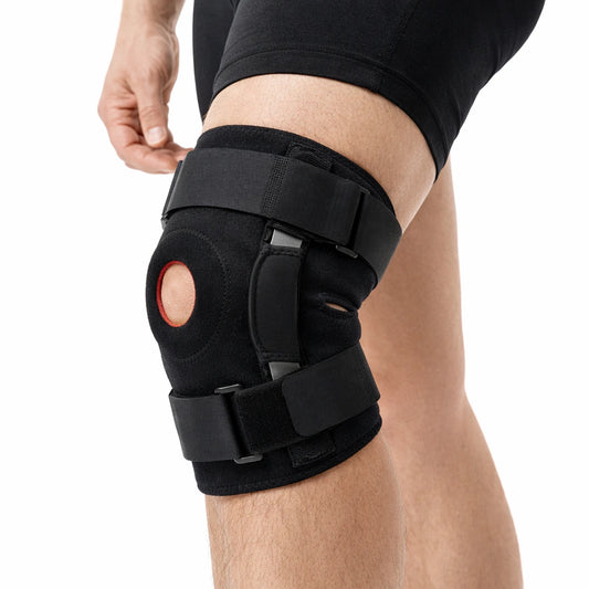 Justerbar patella knäskydd med vaddering runt knäskålen