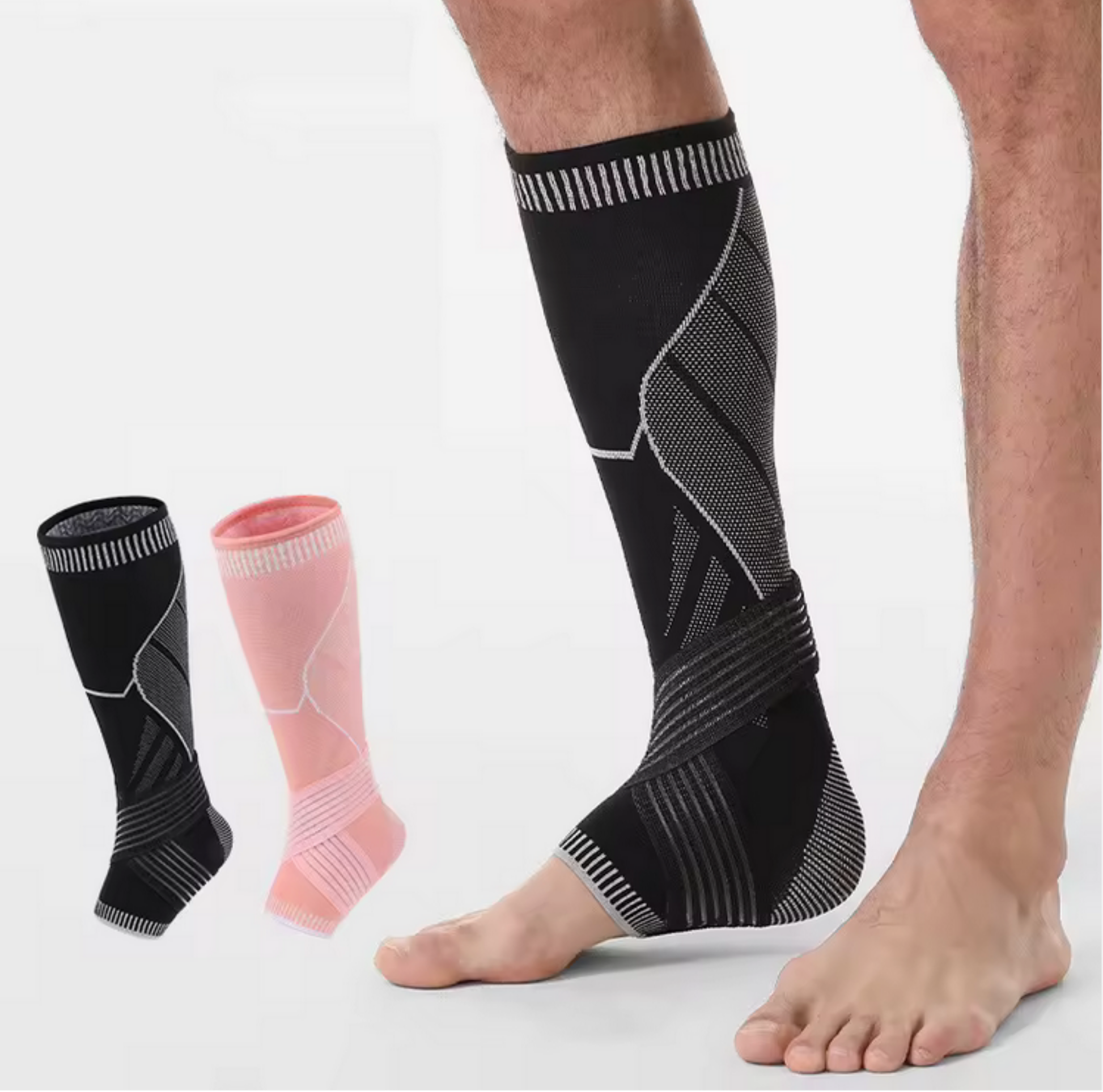 Kompressionsstrumpor för vader sedda framifrån