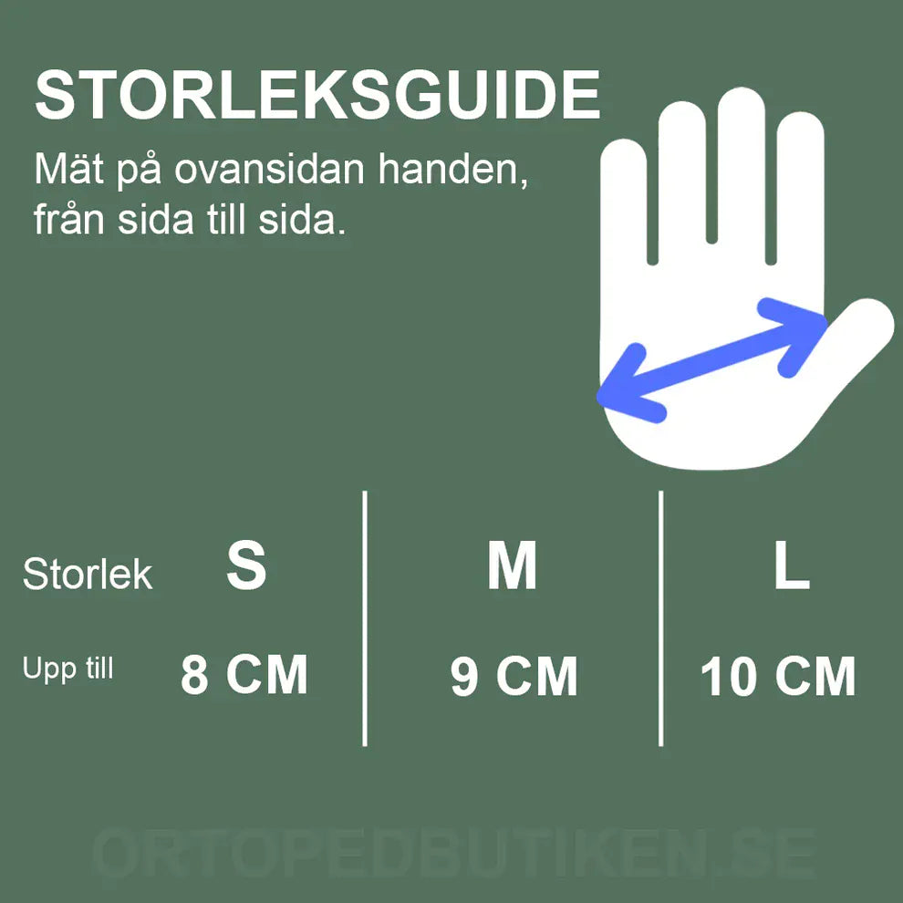Storleksguide för kompressionshandskar