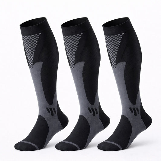 Långa kompressionsstrumpor i 3-pack för vardagsbruk