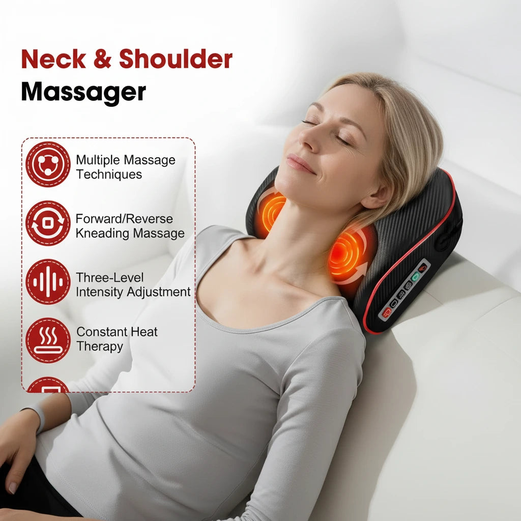 Roterande massagepunkter i massagekudde