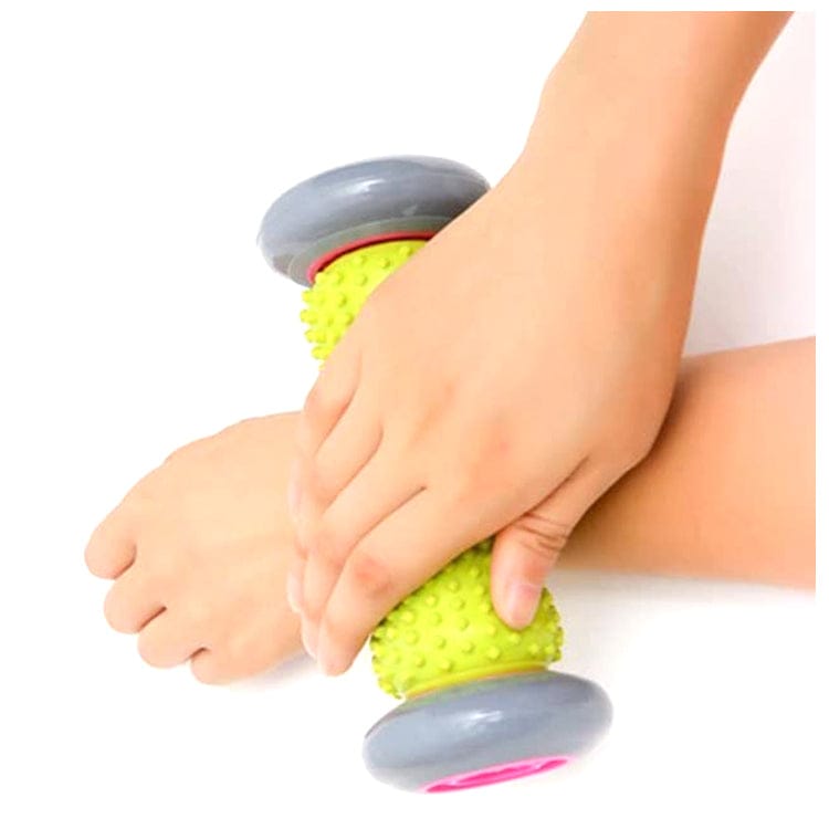 Närbild på strukturerad yta på massagerullen