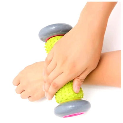 Närbild på strukturerad yta på massagerullen