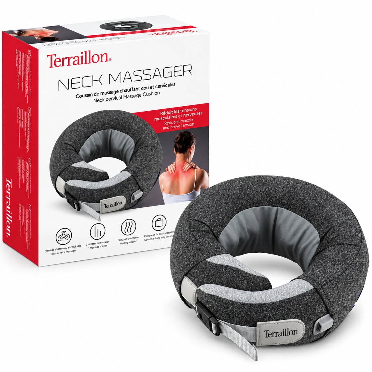 Shiatsu-nakkemassasje med varme – Terraillon