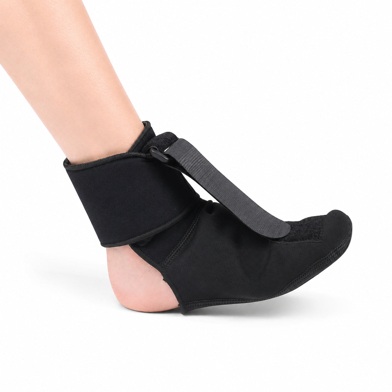 Nattstöd för plantarfasciit med justerbar rem och mjuk passform