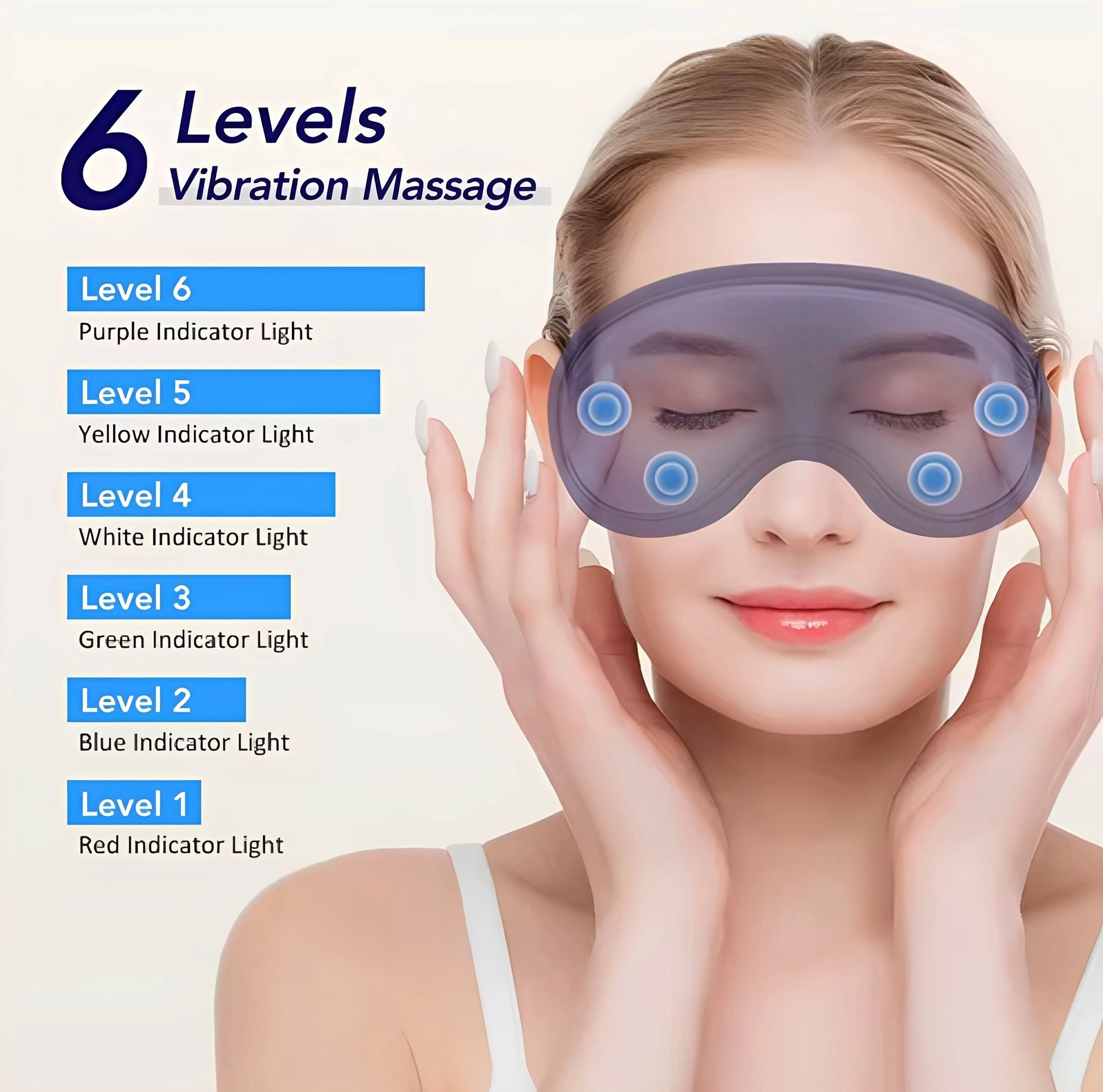 6 olika nivåer av vibrations massage
