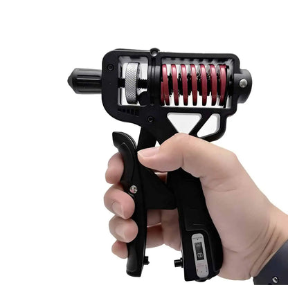 Handtränare som används för greppträning med justerbart motstånd