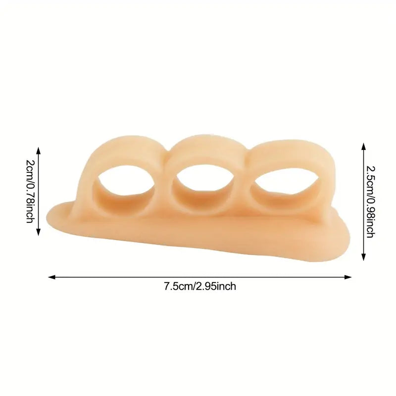 Silikon tåspridare med fotstöd som är anpassat till dina tre mellersta tår.