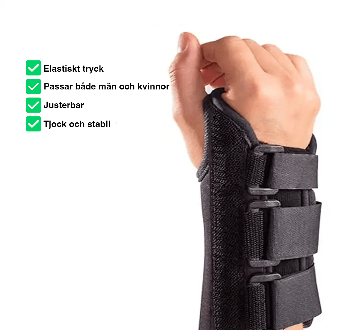 Handledsstöd som bärs för att stabilisera handleden vid aktivitet