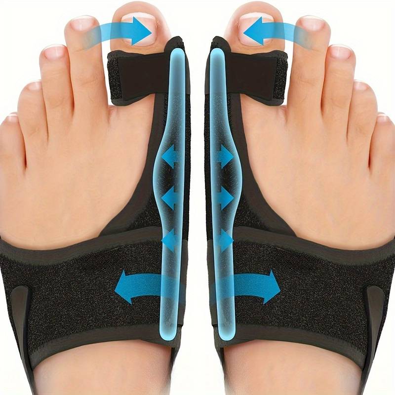 Komfortabla tåsärare för Hallux Valgus, dag och natt användning