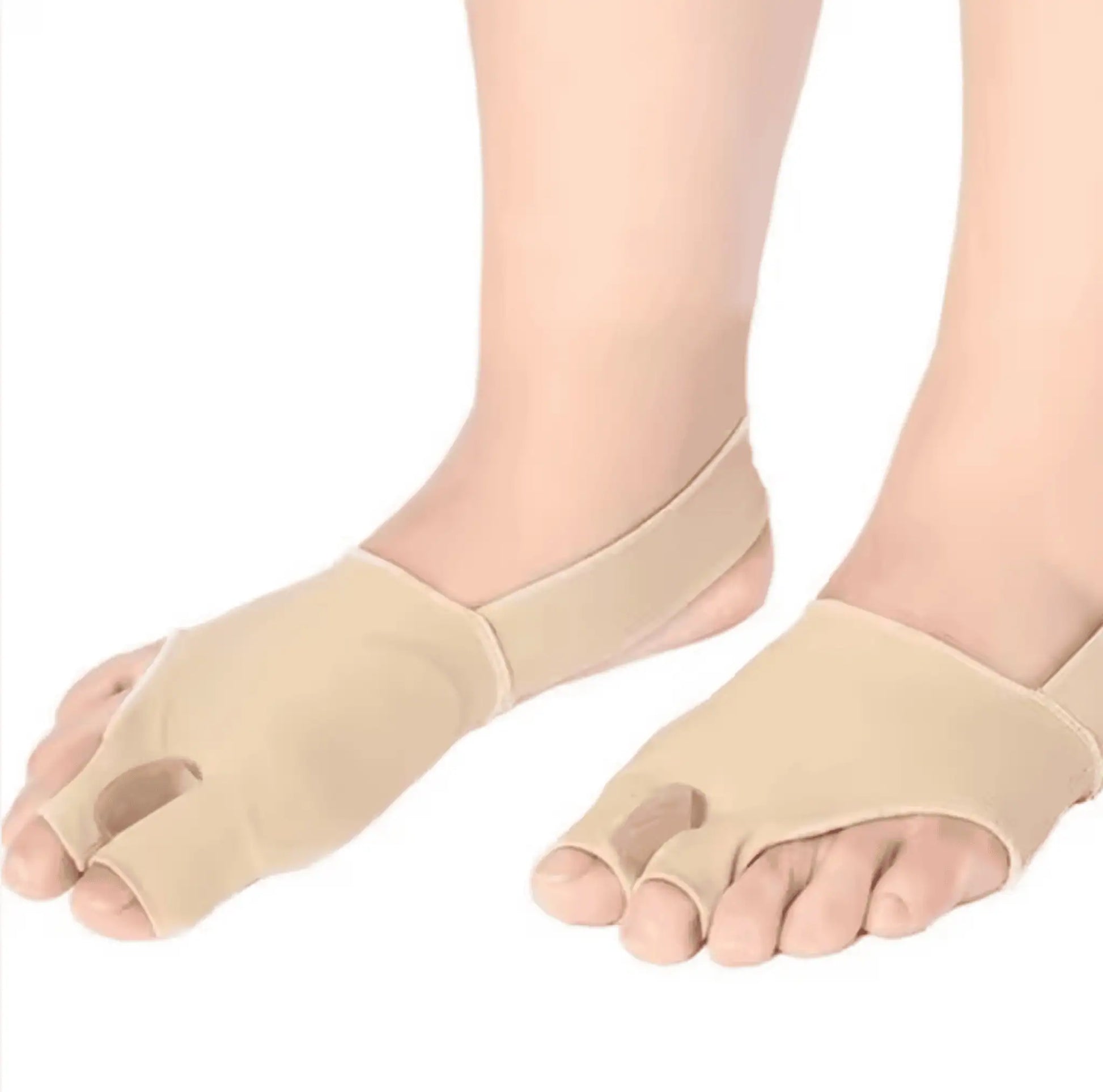 Tåseparerare mot hallux valgus med korrigerande stöd på fot