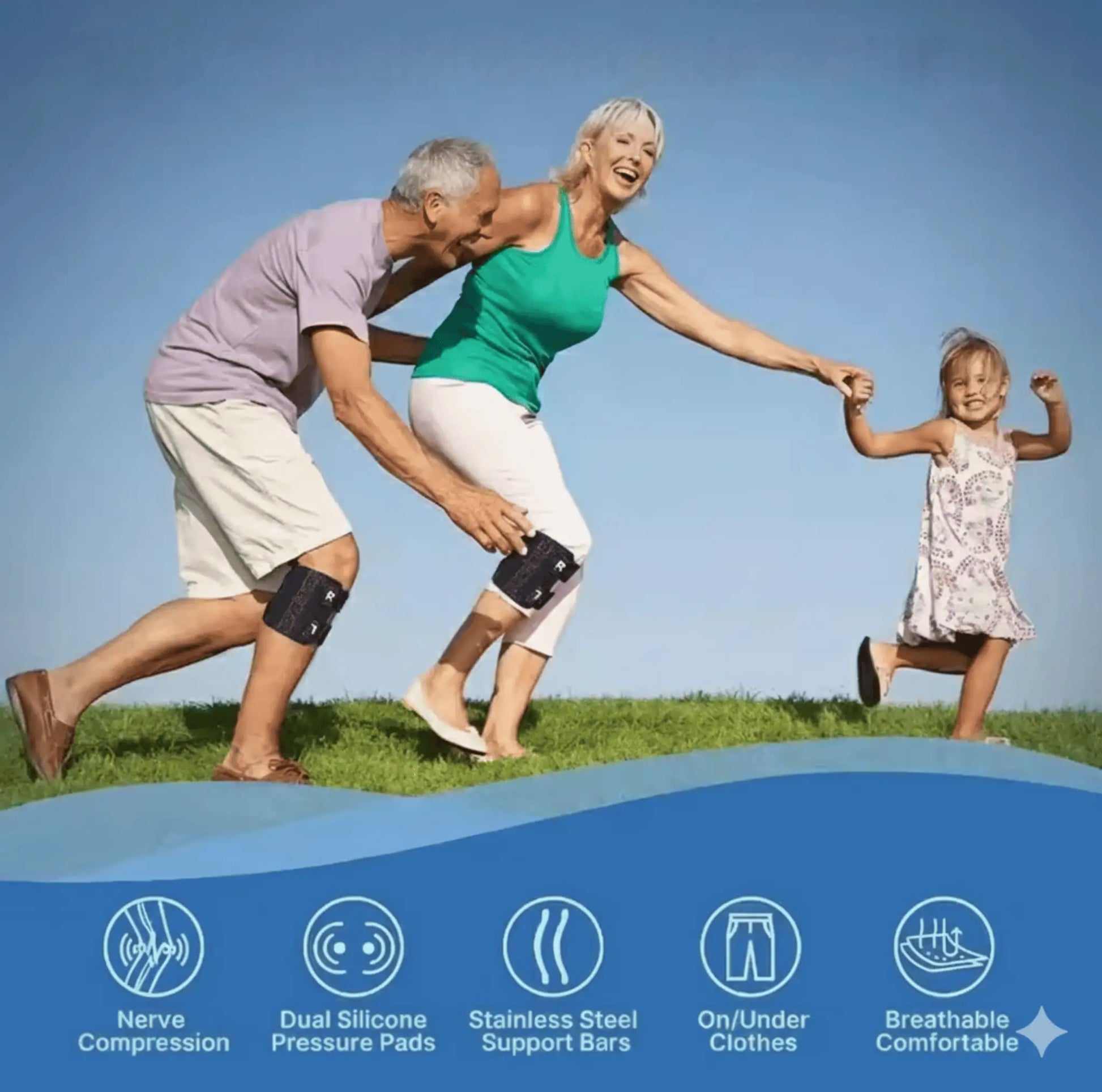 Detaljvy av vadstödets kompressionszon och material