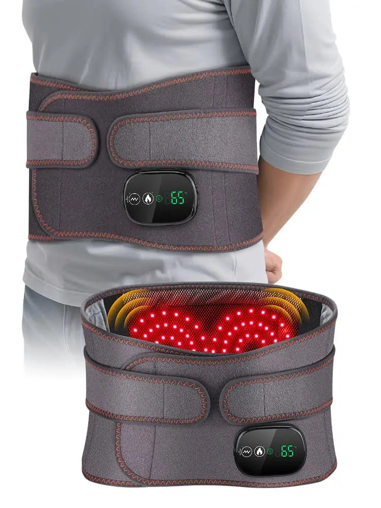 Värmebälte med värme och massage i stående position